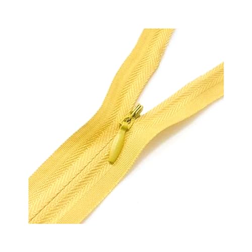 Offene Reißverschlüsse, 10 Stück, 28–80 cm, 3#, unsichtbarer Nylon-Reißverschluss, geschlossener Reißverschluss for Kleider, DIY-Kissen, Brieftaschen, Kleidung, Nähzubehör, Rot, 35(Gold,45cm) von ZDUD