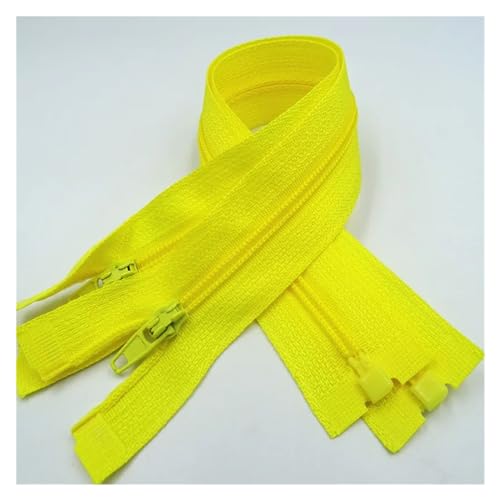Offene Reißverschlüsse, 5 Stück offene, trennende Nylon-Spiralreißverschlüsse, 20–60 cm, geeignet for Nähen und Basteln von Kleidungsstücken(Light yellow,25CM) von ZDUD