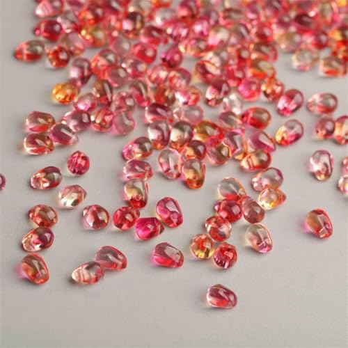 Perlen-Abstandsperlen, 100 Stück 4 x 6 mm, Tschechische Muranoglas-Glasperlen mit Farbverlauf, Mini-Wassertropfenabstandsperlen für Schmuckherstellung, Basteln, Perlen-Abstandsperlen, 100 Stück 4 x 6 mm, Tschechische Muranoglas-Glasperlen mit Farbverlauf, Mini-Wassertropfenabstandsperlen für Schmuckherstellung, Basteln, von ZDUD