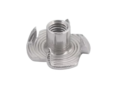 T-Nut-Einsteckschraube, T-Muttern-Adapter, Vierklauenmutter aus Edelstahl 304, 10 Stück, M5 M6 M8 M10 Vierklauenmutter, T-Mutter, blind gezinkt, T-Mutter, Möbelbeschläge(M6*9) von ZDUD