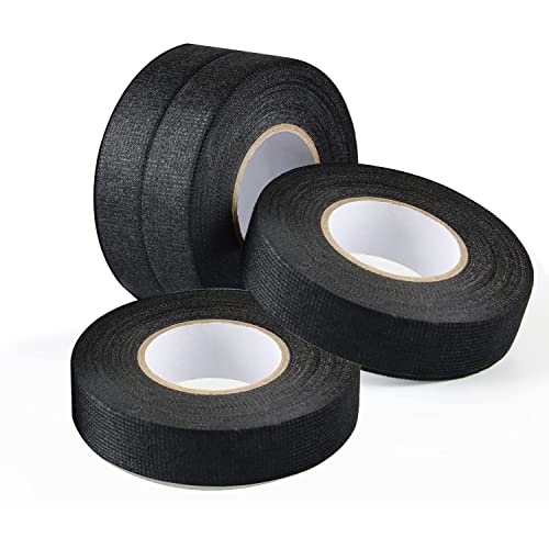 ZDYFC Gewebeband Schwarz 4 Rollen Isolierband Industrie Kabelbaum Klebeband Elektriker Hitzebeständige Isolierung für Auto Kabel 19mm x 15m ZDYFC Gewebeband Schwarz 4 Rollen Isolierband Industrie Kabelbaum Klebeband Elektriker Hitzebeständige Isolierung für Auto Kabel 19mm x 15m von ZDYFC