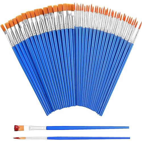 40 Stück Pinsel Set, Kleines Künstlerpinsel-Set, Nylon Künstlerpinsel Set, Pinselset Acrylfarben, Nylon Pinsel, Malerei Ölfarben Brush Set, für Anfänger, Kinder, Künstler von ZEACCT