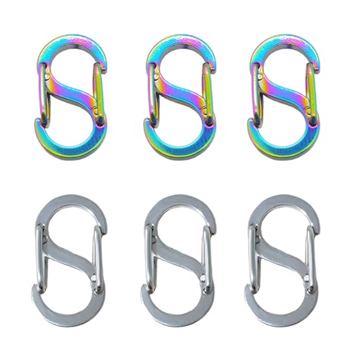 6 Stück Schnallenverkürzer für Armbänder, Verschlüsse aus Edelstahl, S-Lock-Armband Verschlüsse, Doppelt Öffnende Karabinerverschlüsse für DIY-Schmuckherstellung 6 Stück Schnallenverkürzer für Armbänder, Verschlüsse aus Edelstahl, S-Lock-Armband Verschlüsse, Doppelt Öffnende Karabinerverschlüsse für DIY-Schmuckherstellung von ZEACCT