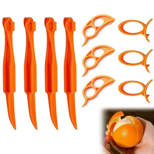 10-Teiliges Orangenschäler-Set, Runde Orangenschäler, Pomelo-Schäler aus Kunststoff, Maus-Orangenschäler, Langer Orangenschäler, Zitronenschäler, für Zitronen- und Shaddock-Orangen-Set 10-Teiliges Orangenschäler-Set, Runde Orangenschäler, Pomelo-Schäler aus Kunststoff, Maus-Orangenschäler, Langer Orangenschäler, Zitronenschäler, für Zitronen- und Shaddock-Orangen-Set von ZEACCT