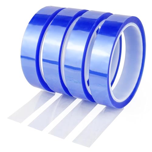 ZEACCT 4 Rollen Wärmeübertragungsband, Sublimation Klebeband, Hitzebeständiges Klebeband, Hochtemperaturbeständiges Polyimidband, Hochtemperaturband, zum Löten und Abdecken von ZEACCT