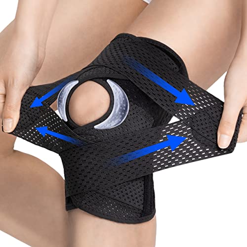ZEAMO Kniebandage mit Patella Gel Pads für Damen Männer, Knee Support mit Stabilisatoren & klettverschluss für Meniskus Arthrose, Kniebandagen Sport Schwarz Medium ZEAMO Kniebandage mit Patella Gel Pads für Damen Männer, Knee Support mit Stabilisatoren & klettverschluss für Meniskus Arthrose, Kniebandagen Sport Schwarz Medium von ZEAMO