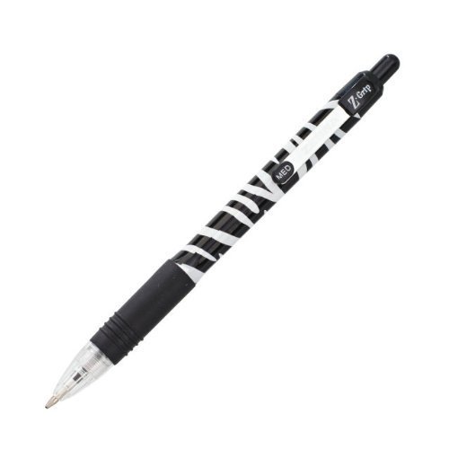 12 lustige Zebra-Z-Grip-Kugelschreiber mit Zebra-Print von ZEBRA