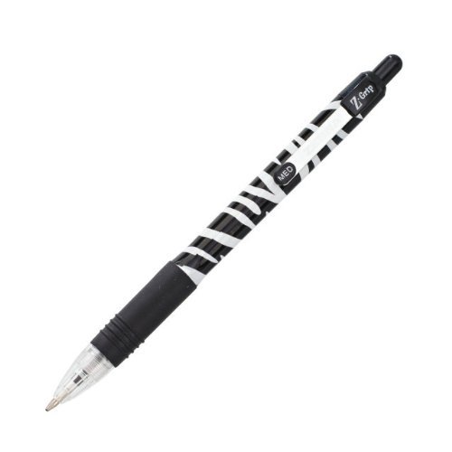12 lustige Zebra-Z-Grip-Kugelschreiber mit Zebra-Print von Zebra Technologies