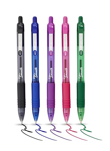 Zebra Z-Grip Glatte Kugelschreiber, einziehbar, – verschiedene Farben (5 Stück) von ZEBRA