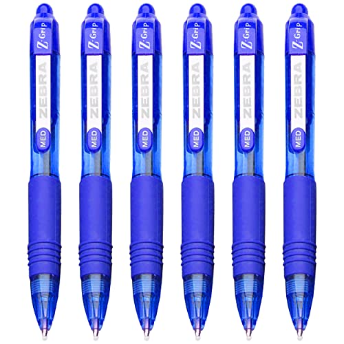Zebra Z-Grip Mini-Kugelschreiber, 1,0 mm, Blau, 6 Stück von Zebra Technologies