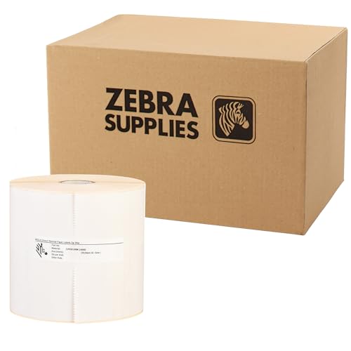 Zebra Z-Perform 1000D Thermoetiketten - 76,2 x 50,8 mm - 16.440 Zebra Drucker Etiketten auf 12 Rolle(n), 1 Zoll (25,4 mm), selbstklebend, Trägerperfo. (800283-205). von ZEBRA
