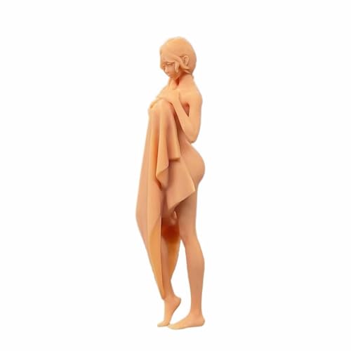 ZEDACAKAI 1/35 Figur, süßes Mädchen im Bademantel, Modell Miniatur-Szene GK Need To Be Colored By Yourself Nr. 3 von ZEDACAKAI