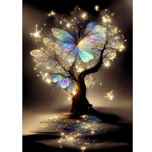 ZEELANNA Diamond Painting Erwachsene Schmetterling Diamond Painting, Diamant Painting Bilder DIY Baum Diamant Malerei Bilder für Home 30x40cm von ZEELANNA