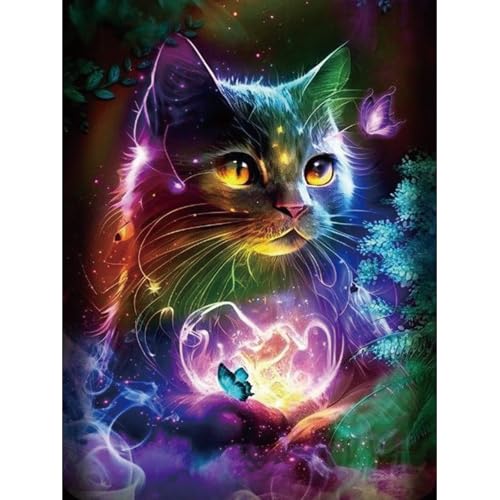 ZEELANNA Diamond Painting Katze Diamond Painting Erwachsene Diamond Painting Bilder Katze und Schmetterling Diamond Painting Set Diamant Painting Bilder Erwachsene für Home Wand Decoration, 30x40cm ZEELANNA Diamond Painting Katze Diamond Painting Erwachsene Diamond Painting Bilder Katze und Schmetterling Diamond Painting Set Diamant Painting Bilder Erwachsene für Home Wand Decoration, 30x40cm von ZEELANNA