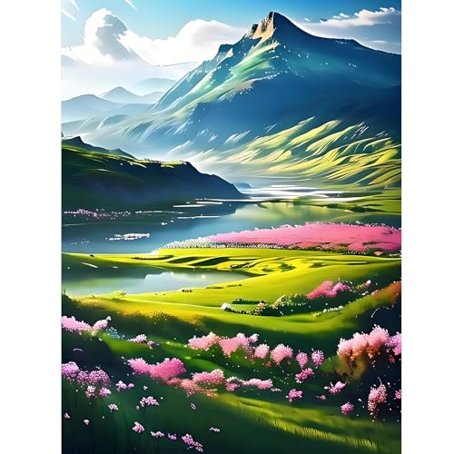 ZEELANNA Diamond Painting Landschaft Diamond Painting Erwachsene Diamond Painting Bilder Natürliche Landschaft Diamond Painting Set Diamant Painting Bilder Erwachsene für Home Wand Decoration 30x40cm von ZEELANNA