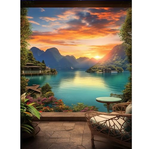 ZEELANNA Diamond Painting Strand für Erwachsene - Bilder Landschaft Set für Home Wand Dekoration, 30x40cm von ZEELANNA