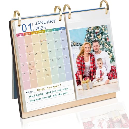 ZEEYUAN Fotokalender 2024-2025 Tischkalender für eigene Fotos 10x15 zum Einstecken Kalender zum selber gestalten von ZEEYUAN