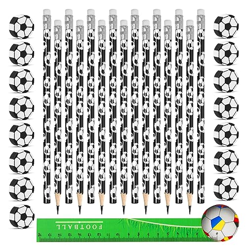 15 Fußball Radiergummis + 15 Fußball Bleistifte + 1 Fußball Lineal, Fußball Geburtstag Party Taschen, Kinder Fußball Bleistift Radiergummi, Fußball Dekoration für Kindergeburtstag, Party 15 Fußball Radiergummis + 15 Fußball Bleistifte + 1 Fußball Lineal, Fußball Geburtstag Party Taschen, Kinder Fußball Bleistift Radiergummi, Fußball Dekoration für Kindergeburtstag, Party von ZEFAN