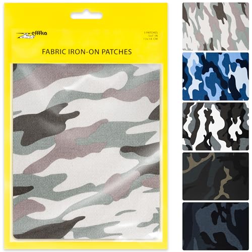 ZEFFFKA Tarnflecken zum Aufbügeln Militärstil-Reparaturset Robuster Klebstoff 100% Baumwolle 5 Stück Größe 13 x 18 cm ZEFFFKA Tarnflecken zum Aufbügeln Militärstil-Reparaturset Robuster Klebstoff 100% Baumwolle 5 Stück Größe 13 x 18 cm von ZEFFFKA