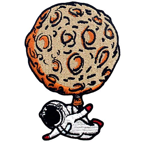 ZEGIN Aufnäher, Astronaut Raumfahrt, Raumfahrer mit Ballonplaneten, 6 x 8,8 cm, Rund, 1 Stück, Aufbügeln, Blau, Weltraum, Embroidered Patch ZEGIN Aufnäher, Astronaut Raumfahrt, Raumfahrer mit Ballonplaneten, 6 x 8,8 cm, Rund, 1 Stück, Aufbügeln, Blau, Weltraum, Embroidered Patch von ZEGIN