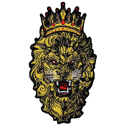 ZEGIN Aufnäher, bestickt, Design: Der König der Löwen, 5,5 x 10 cm, 1 Stück, Patch von ZEGIN