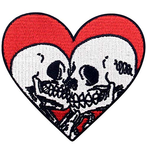Aufnäher, bestickt, Design: Die wahre Liebe bis zum Tod, zum Aufbügeln oder Aufnähen Aufnäher, bestickt, Design: Die wahre Liebe bis zum Tod, zum Aufbügeln oder Aufnähen von ZEGIN