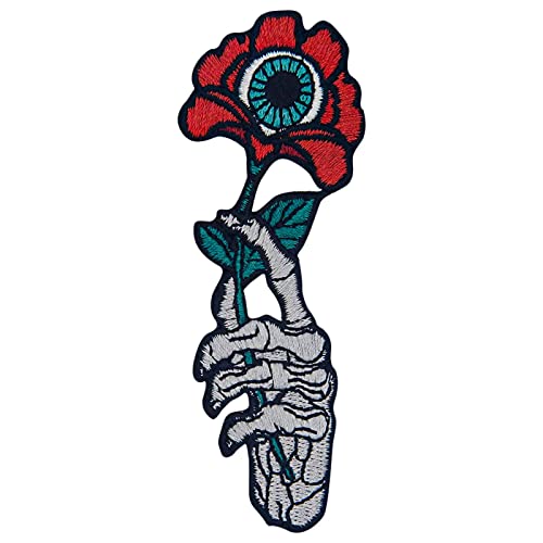 Aufnäher, bestickt, Design: Halten der Augenblume, zum Aufbügeln oder Aufnähen Aufnäher, bestickt, Design: Halten der Augenblume, zum Aufbügeln oder Aufnähen von ZEGIN