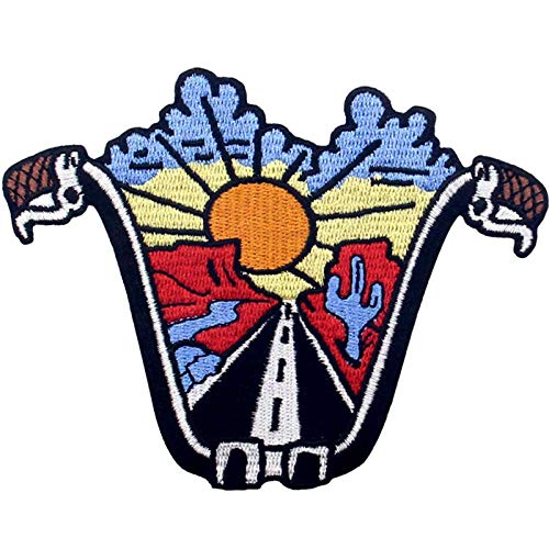 ZEGIN Aufnäher, Outdoor erkunden, Cooles Motorrad-Biker-Leben, 1 Stück, Mittel, Aufbügeln, grün-braun-kamouflage, Baumwolle, Outdoor & Motorbike, Fahrzeug, Embroidered Patch, Patch von ZEGIN