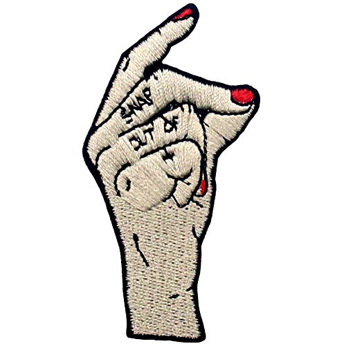 Aufnäher, bestickt, Design: Schnapp raus, Handzeichen, zum Aufbügeln oder Aufnähen Aufnäher, bestickt, Design: Schnapp raus, Handzeichen, zum Aufbügeln oder Aufnähen von ZEGIN