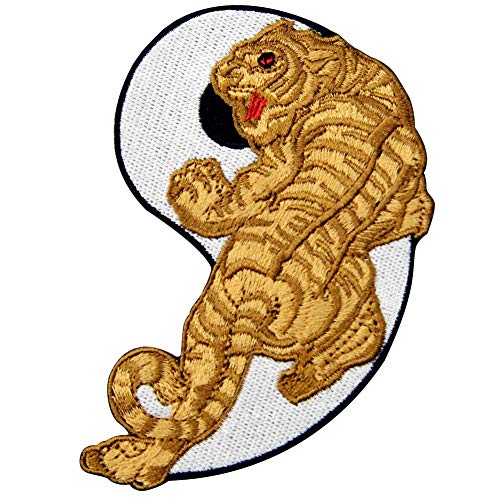 Aufnäher, bestickt, Design: Tiger, Yin Yang Tao, zum Aufbügeln oder Aufnähen Aufnäher, bestickt, Design: Tiger, Yin Yang Tao, zum Aufbügeln oder Aufnähen von ZEGIN