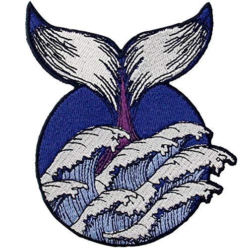 Aufnäher, bestickt, Design: Whale Tail In der Welle, zum Aufbügeln oder Aufnähen Aufnäher, bestickt, Design: Whale Tail In der Welle, zum Aufbügeln oder Aufnähen von ZEGIN