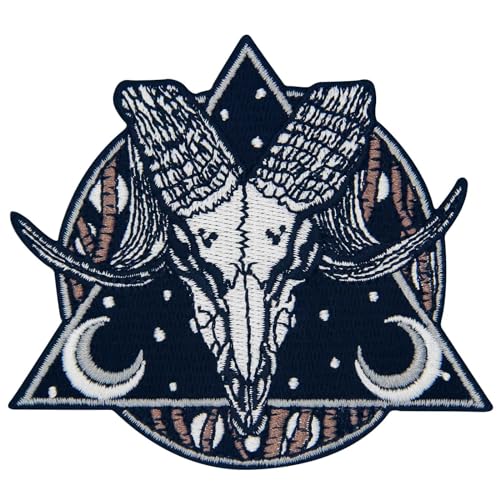 The Occult Buffalo Bull Skull Patch Embroidered Applique Badge Iron On Sew On Emblem von ZEGIN