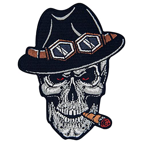 The Skull Smoker Patch Bestickte Applikation Badge Iron On Sew On Emblem von ZEGIN