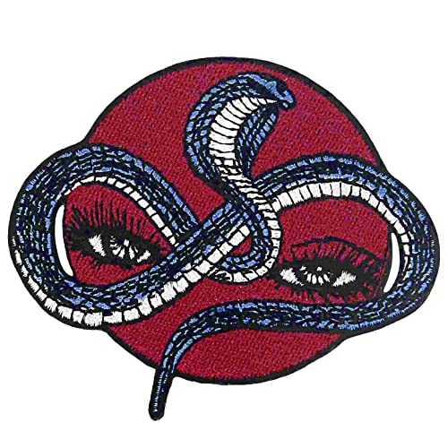 Aufnäher, bestickt, Design: Die Schlangenaugen, zum Aufbügeln oder Aufnähen von ZEGIN