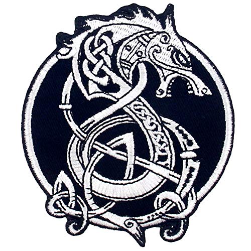Aufnäher, bestickt, Design: Vikings Berserk Der nordische Monsterwolf der nordischen Mythologie, zum Aufbügeln oder Aufnähen Aufnäher, bestickt, Design: Vikings Berserk Der nordische Monsterwolf der nordischen Mythologie, zum Aufbügeln oder Aufnähen von ZEGIN