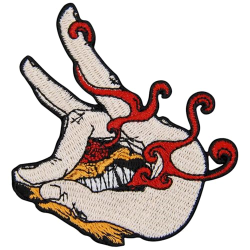 ZEGINs Aufnäher, Motiv: Angry Finger Fuchs, bestickt, zum Aufbügeln oder Aufnähen ZEGINs Aufnäher, Motiv: Angry Finger Fuchs, bestickt, zum Aufbügeln oder Aufnähen von ZEGINs