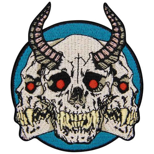 ZEGINs Aufnäher "The Gaze of the Skulls", bestickt, zum Aufbügeln oder Aufnähen von ZEGINs