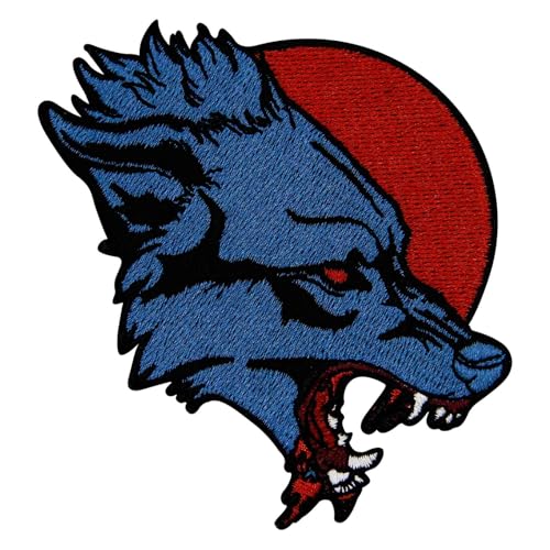 ZEGINs Aufnäher mit Aufschrift "The Angry Wolf", bestickt, zum Aufbügeln oder Aufnähen ZEGINs Aufnäher mit Aufschrift "The Angry Wolf", bestickt, zum Aufbügeln oder Aufnähen von ZEGINs