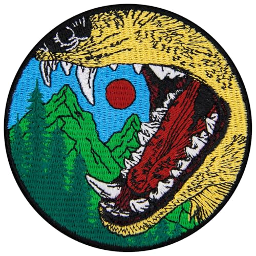 ZEGINs Aufnäher mit Motiv Wolf in Berg, bestickt, zum Aufbügeln oder Aufnähen ZEGINs Aufnäher mit Motiv Wolf in Berg, bestickt, zum Aufbügeln oder Aufnähen von ZEGINs