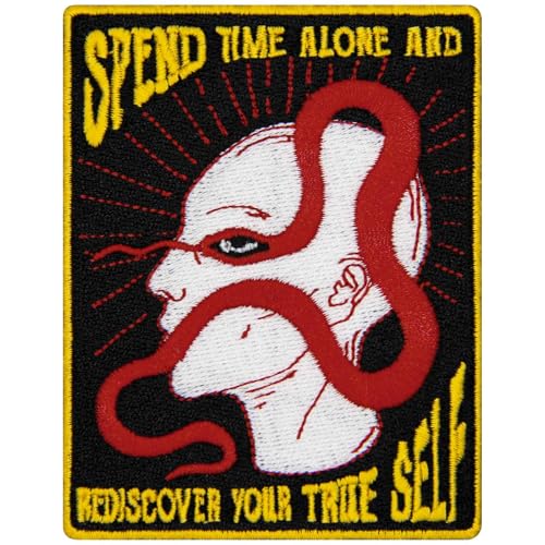 ZEGINs Aufnäher zum Aufbügeln oder Aufnähen, Motiv: Spend Time and Discover The True Self ZEGINs Aufnäher zum Aufbügeln oder Aufnähen, Motiv: Spend Time and Discover The True Self von ZEGINs