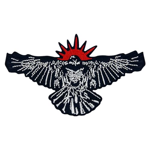 ZEGINs The Flying Crow Raven Patch Embroidered Applique Badge Iron On Sew On Emblem von ZEGINs