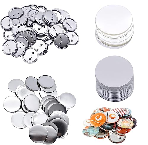 100er Set Buttons Selber Machen, Buttonrohlinge, DIY Pins Buttons Design EIN Abzeichen, Button-Set mit Pin, für Bastel Handwerk und Handwerk Aktivitäten (25mm / 1Zoll) von ZEHOYIC