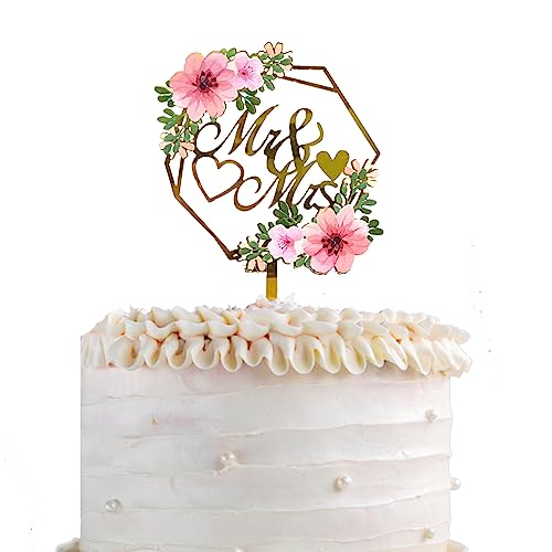 Cake Topper Hochzeit, Topper Torten Acryl Kuchen Aufsatz Topper Tortenstecker, Mr & Mrs Deko Hochzeit, Cake Topper Personalisiert für Hochzeitstorten und Partytorten (A) von ZELAITE