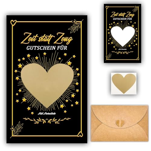 Rubbel-Gutscheinkarten Set – 1x Karten mit goldener Rubbelfläche & Umschlägen – Einzigartige Geschenkideen für Geburtstag, Kinogutschein, Reisegutschein, Wunschgutschein, Gutschein zum Ausdrucken (A) Rubbel-Gutscheinkarten Set – 1x Karten mit goldener Rubbelfläche & Umschlägen – Einzigartige Geschenkideen für Geburtstag, Kinogutschein, Reisegutschein, Wunschgutschein, Gutschein zum Ausdrucken (A) von ZELAITE