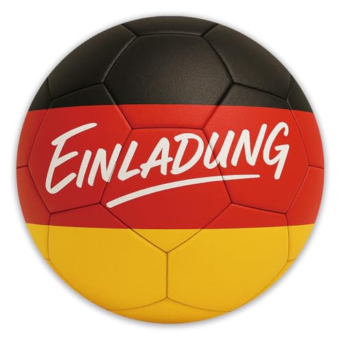 ZELAITE 12x Fußball Einladungskarten zum Kindergeburtstag, Coole Fußball Einladung zum Kinder Geburtstag für Jungen und Mädchen, Witzige Einladungskarte zur Geburtstagsfeier (C) von ZELAITE