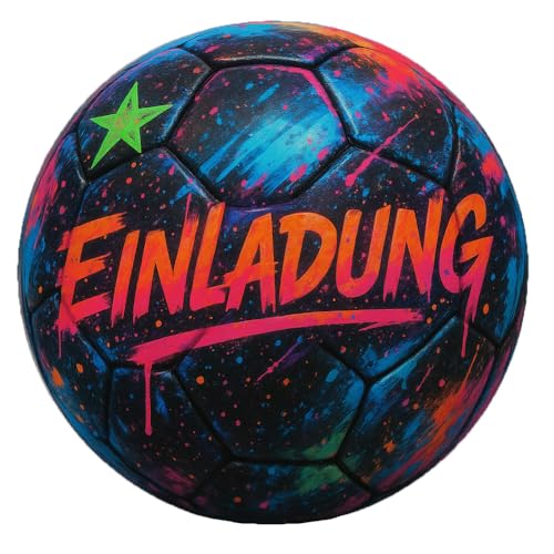 ZELAITE 12x Fußball Einladungskarten zum Kindergeburtstag, Coole Fußball Einladung zum Kinder Geburtstag für Jungen und Mädchen, Witzige Einladungskarte zur Geburtstagsfeier (E) von ZELAITE