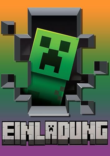 ZELAITE 12x Gaming EINLADUNGSKARTEN KINDERGEBURTSTAG Junge Mädchen, Partyeinladungen, die Gamer PARTY Karten sind die Gamer EINLADUNG für Jungen Mädchen Kinder, inklusive 12 Umschlägen (B) von ZELAITE