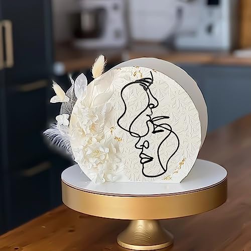 ZELAITE Torten Deko, Minimalistische Hochzeit Tortendeko, Deko Torte, Deko für Torten für Mädchen Hochzeit Braut Dusche Geburtstag Party, cake topper hochzeit mr & mrs deko hochzeit (D) von ZELAITE
