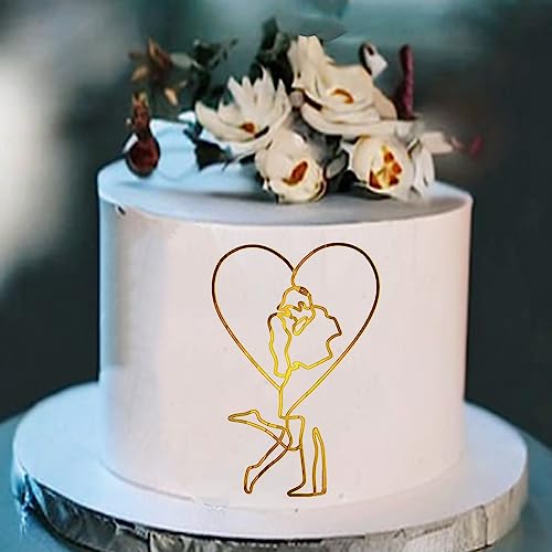 ZELAITE Torten Deko, Minimalistische Hochzeit Tortendeko, Deko Torte, Deko für Torten für Mädchen Hochzeit Braut Dusche Geburtstag Party, cake topper hochzeit mr & mrs deko hochzeit (F) von ZELAITE