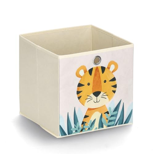 Zeller 14477 Aufbewahrungsbox "Tiger", Vlies, beige, ca. 28 x 28 x 28 cm Zeller 14477 Aufbewahrungsbox "Tiger", Vlies, beige, ca. 28 x 28 x 28 cm von ZELLER PRESENT SCHÖNER LEBEN. PRAKTISCH WOHNEN.